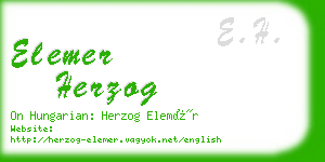 elemer herzog business card